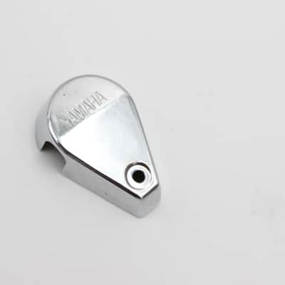 Yamaha Vintage Chrome Guitar Tuner Peg Back Cover - Low Side - MIJ image 1
