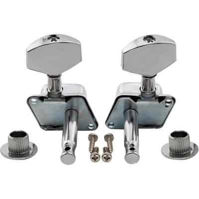 3L+3R Semi-closed Guitar Tuners Guitar String Tuning Pegs Keys Machine Heads Set for Epiphone Les Paul SG Style Electric Guitar or Acoustic Guitar Replacement, Chrome image 3
