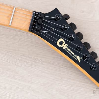 1988 Charvel by Jackson 1A2H Superstrat Black HH w/ Locking Tremolo, Japan image 4