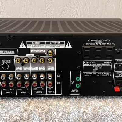 Vintage Kenwood KR-V126R A/V Stereo Receiver-125 WPC Power House-Remote-Tested Working Condition - Black image 5