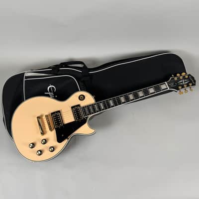 Epiphone Les Paul Custom Blackback Antique Ivory image 1