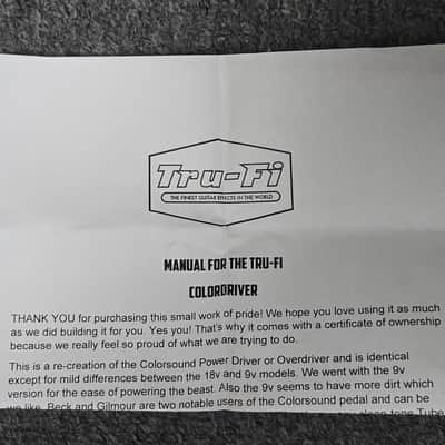 Tru-Fi Colordriver Guitar Pedal 2026 image 6