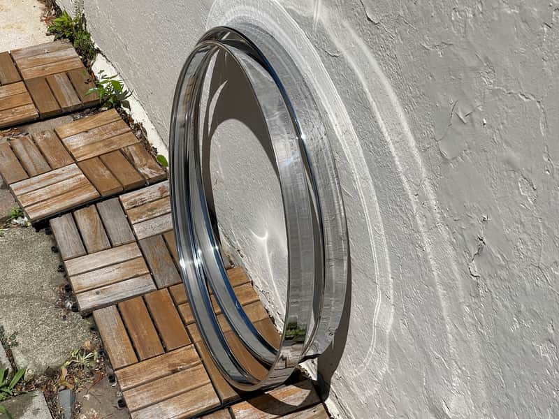 1980's (2) Sonor 22" Ferromanganese Chrome Bass Drum Hoops Phonic Performer Rims image 1