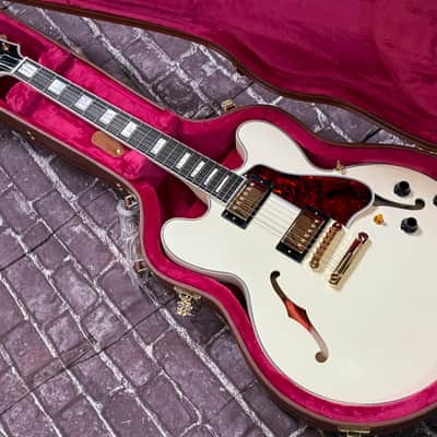 2025 Epiphone Custom Shop 1959 ES355 Classic White Satin VOS New Unplayed Auth Dlr 8lb14oz #135 image 8