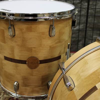 Holloman Custom Drums Maple/Walnut Drum Set - hand rubbed urethane over Danish oil image 5