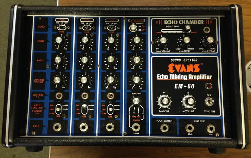 Rare Vintage Evans EM-60 Tape Delay Echo Chamber Powered Mixer Amplifier great for synths! image 1