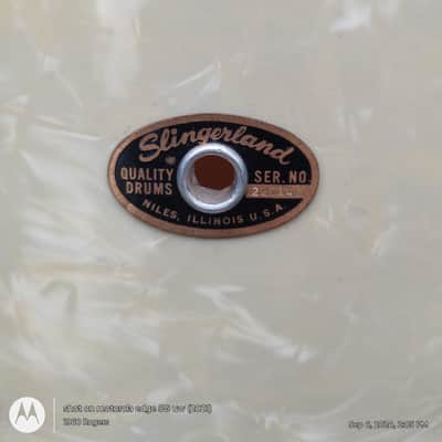 Slingerland Radio King Late 50s - mid 60s - White Marine Pearl image 19