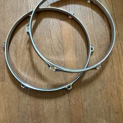 Unknown or Ludwig triple-flange 10” hoops Late 20th century / unknown - Chrome image 1