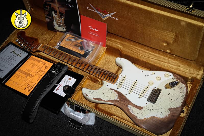 FENDER USA Custom Shop 56 Reissue Stratocaster LTD Super Heavy Relic " Ivory White + Maple" (2023) image 1