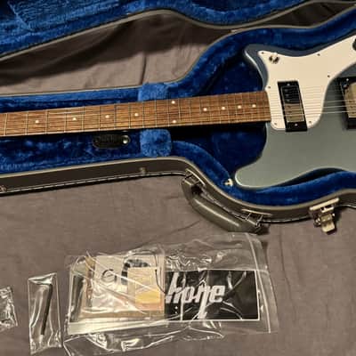 Epiphone 150th Anniversary Wilshire 2023 Pacific Blue in case image 1