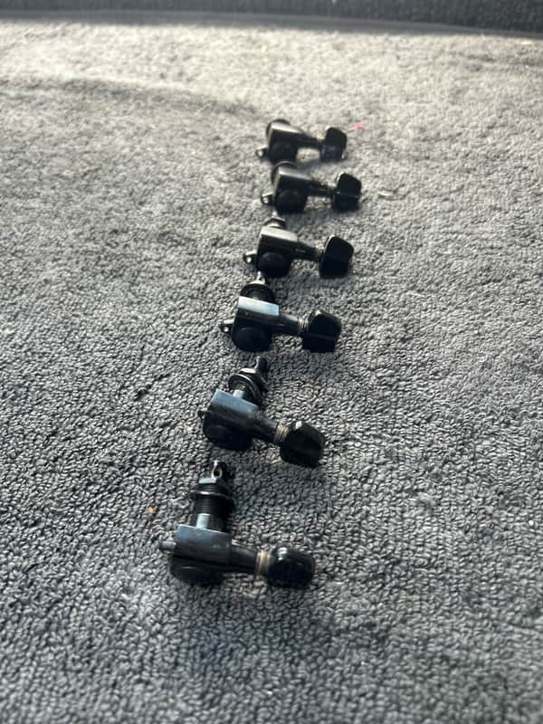 6 in line tuning pegs Tuning machines - Black image 1