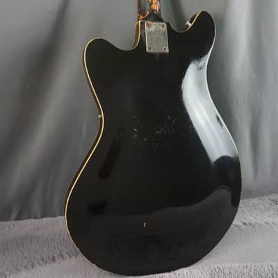 Vintage 1960s Teisco Semi-Hollow Electric Guitar Sunburst MIJ Gold Foil Pickups w/ Case – Refret image 3