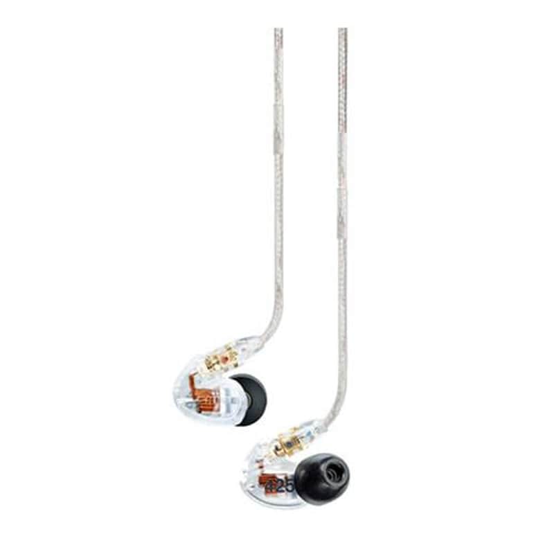 Shure SE425 Isolating In-Ear Stereo Headphones with Dual High-Definition MicroDrivers, 3.5mm Plug with 1/4 Adapter, Clear image 1