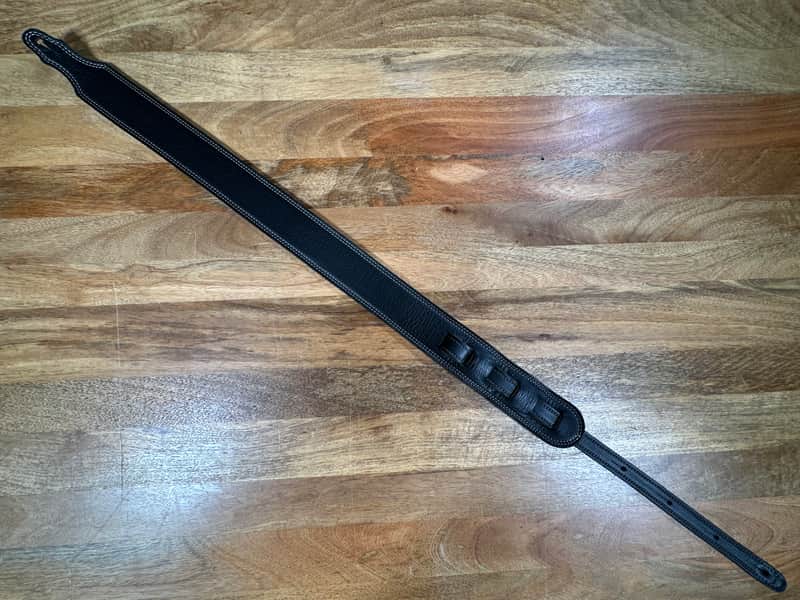 Franklin 2.5” Reversible Glove Leather Guitar Strap 2020’s - Black / Brown image 1