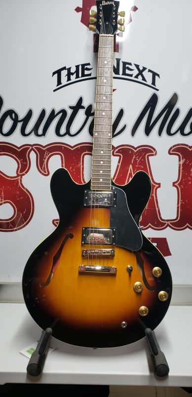 Burny RSA-70 BS Sunburst Semi Hollow Body Electric Guitar image 1
