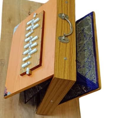 Shruti Box With Padale Indian Orange Teak Plywood Classic Shruti Box/Case 13 Stopper Musical Instrument For Bhajan Kirtan/Sound Therapy image 4
