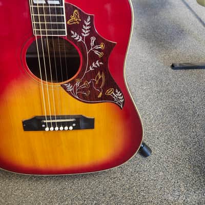 Vintage Aria 9460 Hummingbird Acoustic Guitar with Hard Case image 3