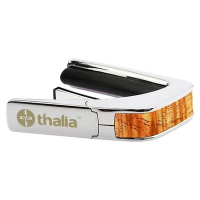Thalia Chrome Guitar Capo - Hawaiian Koa image 2