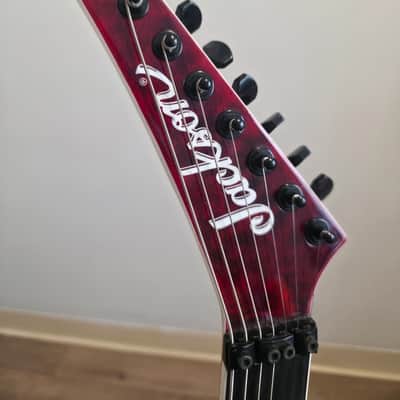Jackson DK7Q Pro Dinky Transparent Red 2014 EMGs image 6