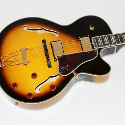 Epiphone Joe Pass Emperor II Electric Jazz Guitar Vintage Sunburst w/ Case image 4