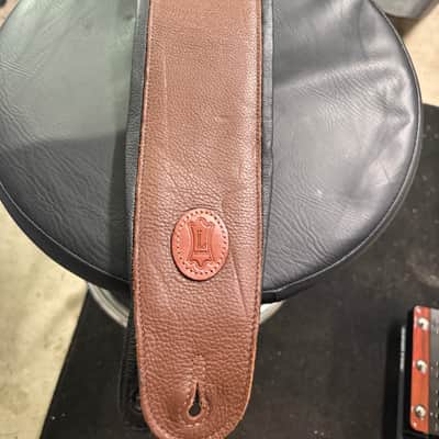 Levy's MSS2-4-DBR Signature Series 4.5" Garment Leather Bass Guitar Strap with Heavy Padding 2010s - Dark Brown image 1