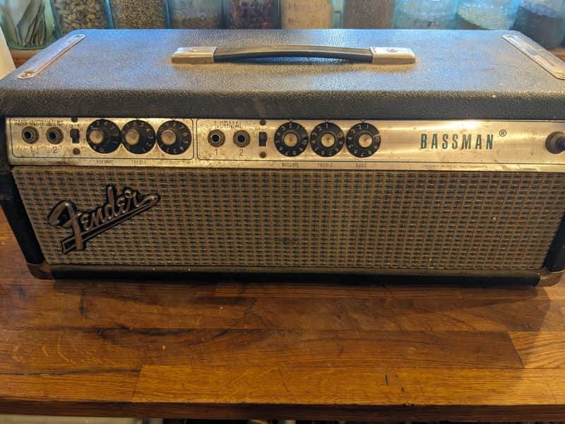 Fender Bassman 2-Channel 50-Watt Guitar Amp Head 1970 - 1971 - Silverface image 1