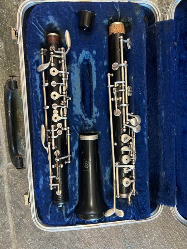 Linton brand wood Oboe with case. Made In USA image 1