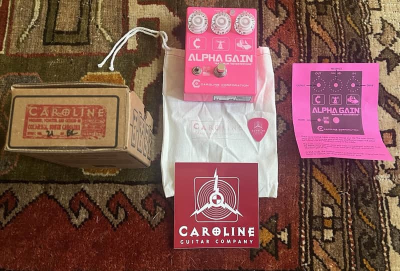 Caroline Guitar Company Alpha Gain 2023 - Sparkle Pink image 1