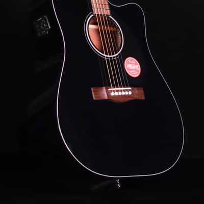 Fender CD-60SCE Dreadnought, Walnut FB, Black image 4