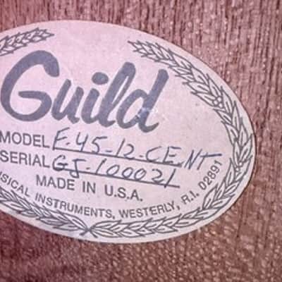 Guild F45-12CE-NT, 'Crossroads Series', 1983, 1st Production Run - S/N -021, LR Baggs System, OEM 'Guild' hard Case, Free World Wide Shipping ! image 4