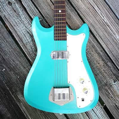 1965 Sivertone Model 1413L - DeArmond Kay - rare Seafoam Green - 1410 image 1