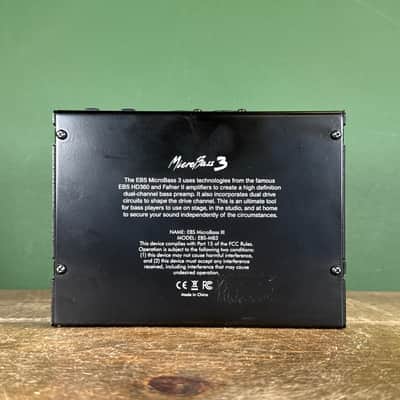 EBS MicroBass 3 Bass Preamp 2019 - 2021 - Black image 3