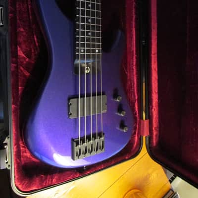 G. Gould GGi5 2016 Purple Metalflake 5 string bass image 6