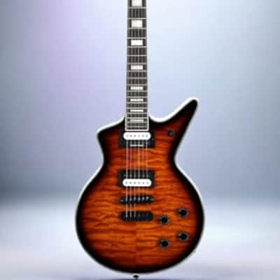 Dean Cadillac Select Quilt Top Electric Guitar, Trans Brazilia Finish, Mahogany Body & Set Neck, Seymour Duncan Pickups image 2