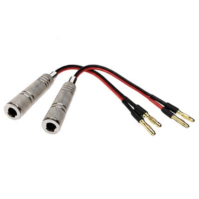 Speaker Cable, 1/4 Inch Female to 4mm Banana Plug, 6.35mm Banana Plug for Speakon Cable Adapter - (2 Packs 6 Inch) image 3
