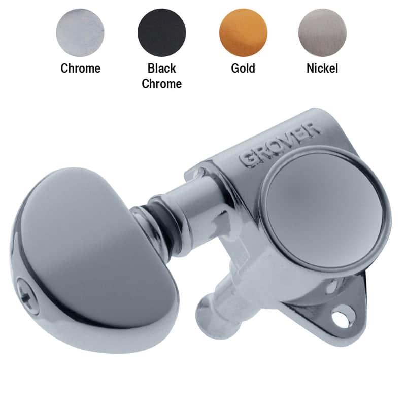 Grover Grover Original Rotomatics Machineheads ~ 3+3 ~ Black C…