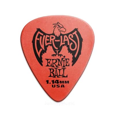 1.14mm Red Everlast Picks 12-Pack Non-Slip Textured Delrin, world standard shape / specifications image 1
