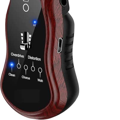 Guitar Headphone Amp,Micro Electric Guitar Headphone Amp for Electric Guitar&Bass Rechargeable Bass Headphone Amplifier for Practice with 5 Effects image 1