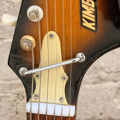 Vintage 1960s Kimberly Solid Offset Body Electric Guitar — Sunburst image 4