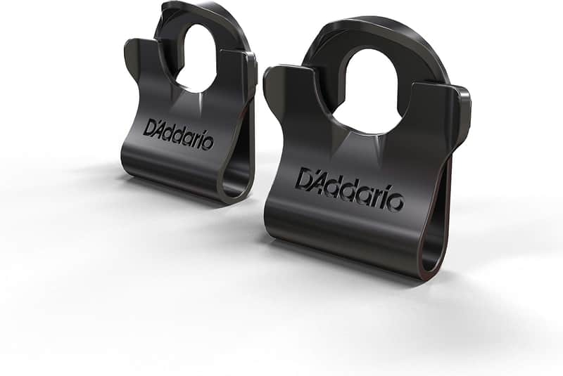 Dual-Lock Guitar Strap Lock - Guitar Strap Locks Set - Protect Your Instrument with No Modifications or Hardware - Secures Cables - Easy to Attach - 1 Pair,Black image 1