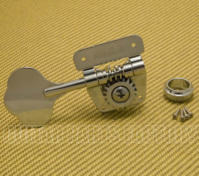 WJBL-200-CR-L (1) Chrome Vintage 70's Style Cloverleaf Bass Tuner Left-Handed image 1