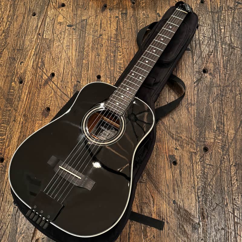Traveler AG-200EQ Acoustic-Electric HeadlessTravel Guitar - Black image 1