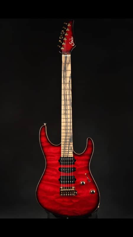 Suhr Modern Carve top Pale Moon/Black Limba *Rare- custom color image 1