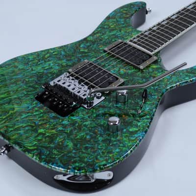 ESP M-II 2016 Exhibition Japan Custom Shop Guitar in Liquid JEM Green Finish image 1