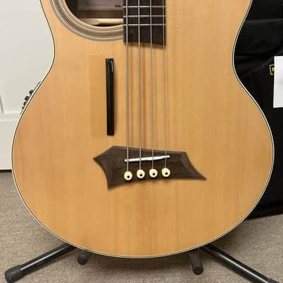Warwick Rockbass Alien Deluxe Hybrid Thinline 4 String Acoustic Electric Bass - Natural image 2
