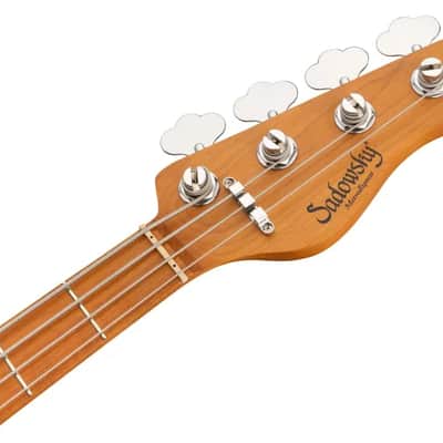 Sadowsky MetroExpress 21-Fret Vintage J/J Bass, Roasted Maple Fingerboard, 4-String - Solid Black High Polish image 7
