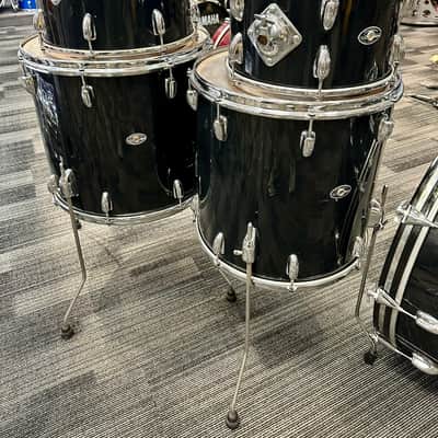 Slingerland 6-Piece Drum Set 1970s - Jet Black image 8