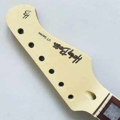 White Harley Benton Guitar Strat Style Maple Neck, Rosewood 22 Frets Fingerboard image 14