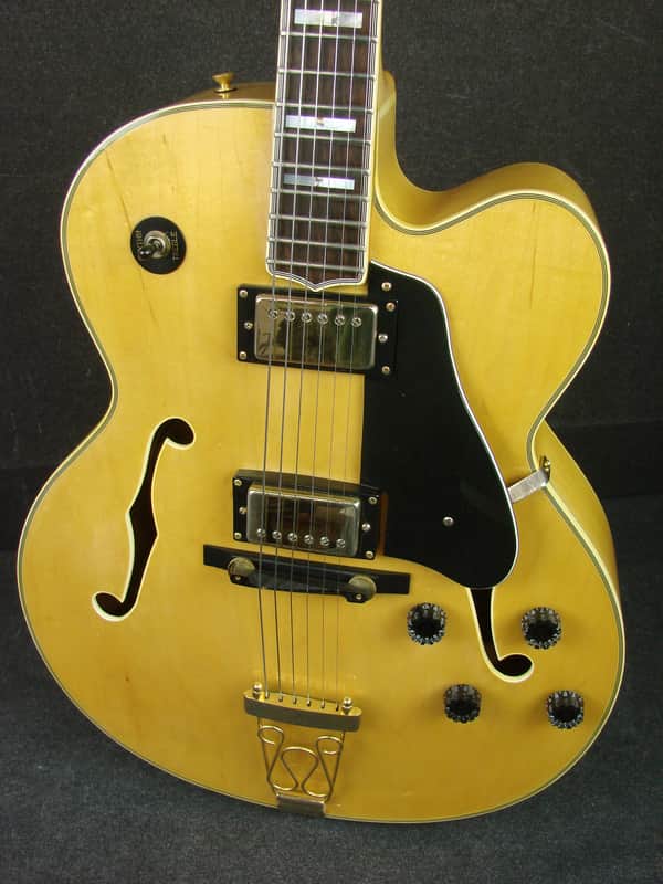 Vantage Model 655 Hollowbody Archtop Natural Finish Electric | Reverb