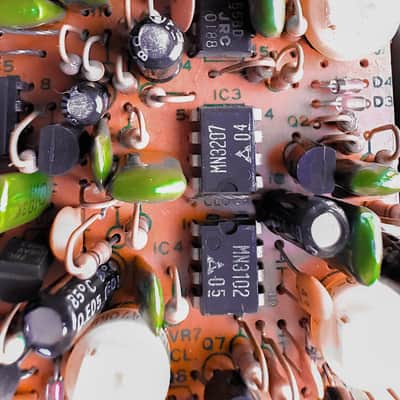 *RARE* (tested) 1980 Vintage Made In Japan Boss BF-2 Flanger Earliest 1st Version Original BBD Bucket Brigade MN3207 Chip & MN3102 Clock Driver & Silver Screw MIJ Black Label Purple in Orig. Box w/ Manual. image 10